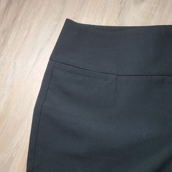💜Vintage Express Black Editor Wide Waistband Pants Size 4 - Picture 5 of 7